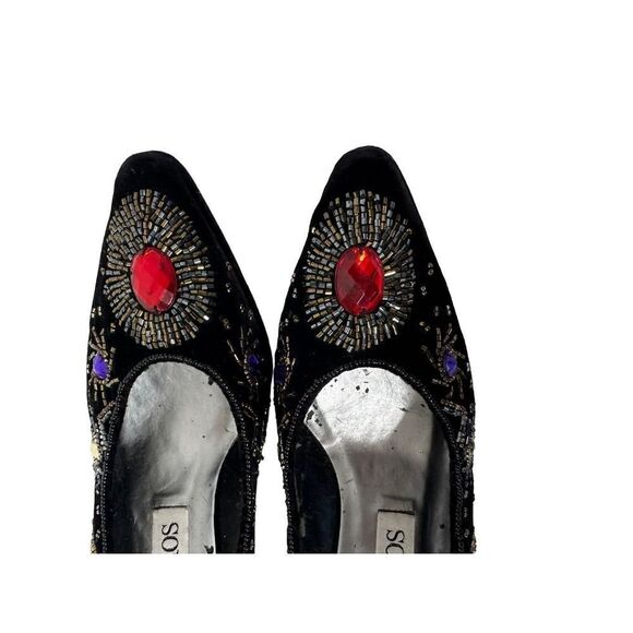 Caparros Vintage Jeweled Velvet Heels Limited Edition BNWOT - Picture 9 of 13